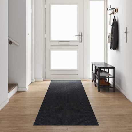 Vidaxl tapijt loper antraciet 80 x 500 cm stof