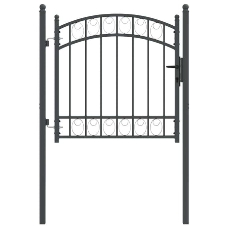 Vidaxl hekpoort met slot grijs 100 x 100 cm poedergecoat staal