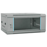 Vidaxl netwerk kabinet met opslag grijs 60 x 45 x 28 cm staal