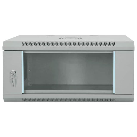 Vidaxl netwerk kabinet met opslag grijs 60 x 45 x 28 cm staal