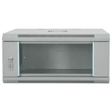 Vidaxl netwerk kabinet met opslag grijs 60 x 35 x 28 cm staal