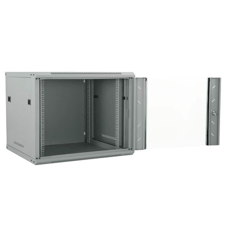 Vidaxl netwerk kabinet met opslag grijs 60 x 60 x 50 cm staal