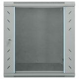 Vidaxl netwerk kabinet met opslag grijs 60 x 60 x 65 cm staal