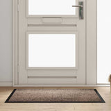 Vidaxl deurmat beige 60 x 40 x 1.2 cm teddy stof