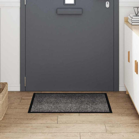 Vidaxl deurmat lichtgrijs 60 x 40 x 1.2 cm teddy stof