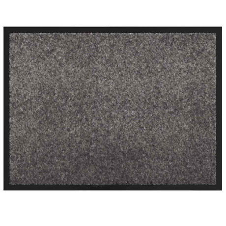 Vidaxl deurmat lichtgrijs 60 x 40 x 1.2 cm teddy stof