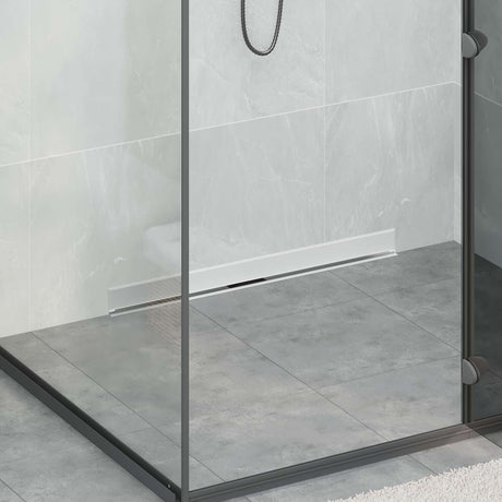 Vidaxl wandgemonteerde douche afvoer zilver 80 cm roestvrij staal 304