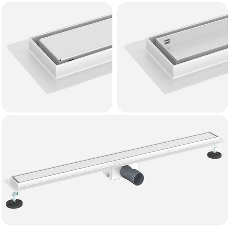 Vidaxl 2 in 1 doucheafvoer zilver 100 cm roestvrij staal 304