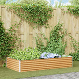 Vidaxl verhoogde plantenbak 195 x 100 x 36 cm gegalvaniseerd staal