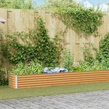 Vidaxl verhoogde plantenbak 970 x 50 x 36 cm gegalvaniseerd staal