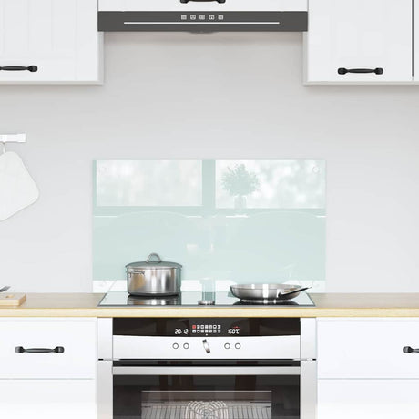 Vidaxl keuken achterwand wit 70 x 40 cm gehard glas