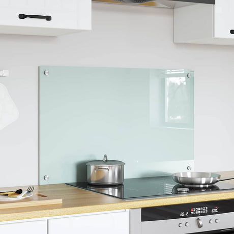 Vidaxl keuken achterwand wit 80 x 50 cm gehard glas