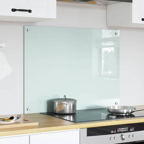 Vidaxl keuken achterwand wit 80 x 60 cm gehard glas