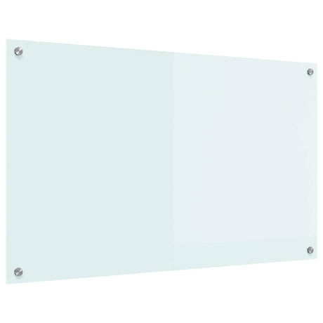 Vidaxl keuken achterwand wit 100 x 60 cm gehard glas
