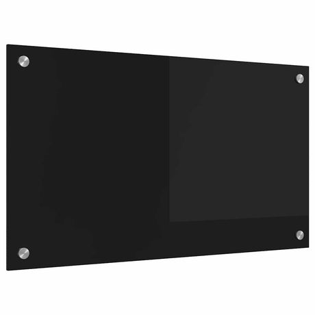 Vidaxl keuken achterwand zwart 70 x 40 cm gehard glas