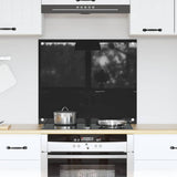 Vidaxl keuken achterwand zwart 70 x 60 cm gehard glas