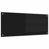 Vidaxl keuken achterwand zwart 100 x 40 cm gehard glas