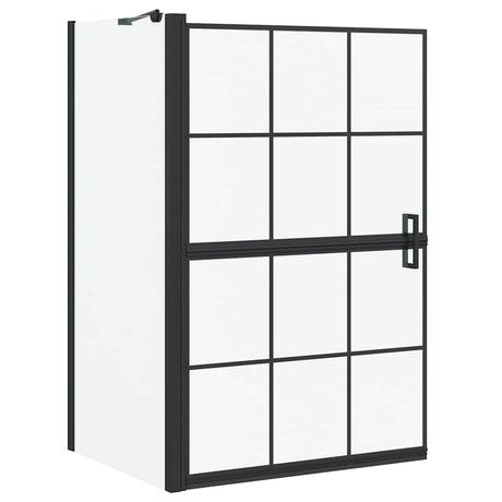 Vidaxl bad douchescreen zwart en transparant 116 x 68 x 128 cm