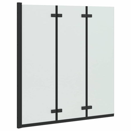 Vidaxl douche omhulsel zwart 130 x 138 cm esg-glas en aluminium