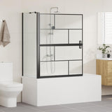 Vidaxl bad douchescreen zwart en transparant 116 x 68 x 128 cm