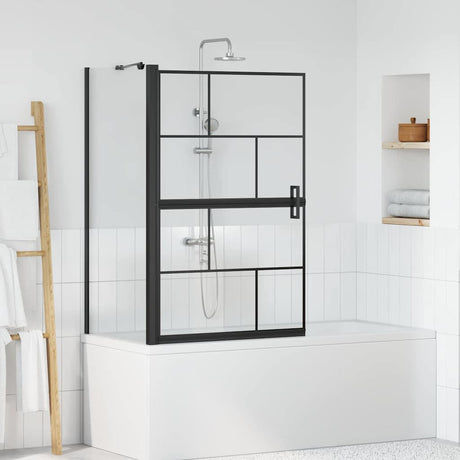 Vidaxl bad douchescreen zwart en transparant 116 x 68 x 128 cm