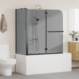 Vidaxl bi-vouw douche omheining donker transparant 120 x 67 x 129 cm