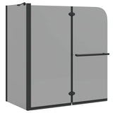 Vidaxl bi-vouw douche omheining donker transparant 120 x 67 x 129 cm