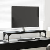 Vidaxl monitor stand zwart eiken 85 x 23 x 15,5 cm bewerkt hout