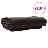 Vidaxl zeil 650g m² bruin 2 x 3 m canvas met pvc-coating