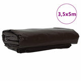 Vidaxl zeil 650g m² bruin 3,5 x 5 m canvas met pvc-coating