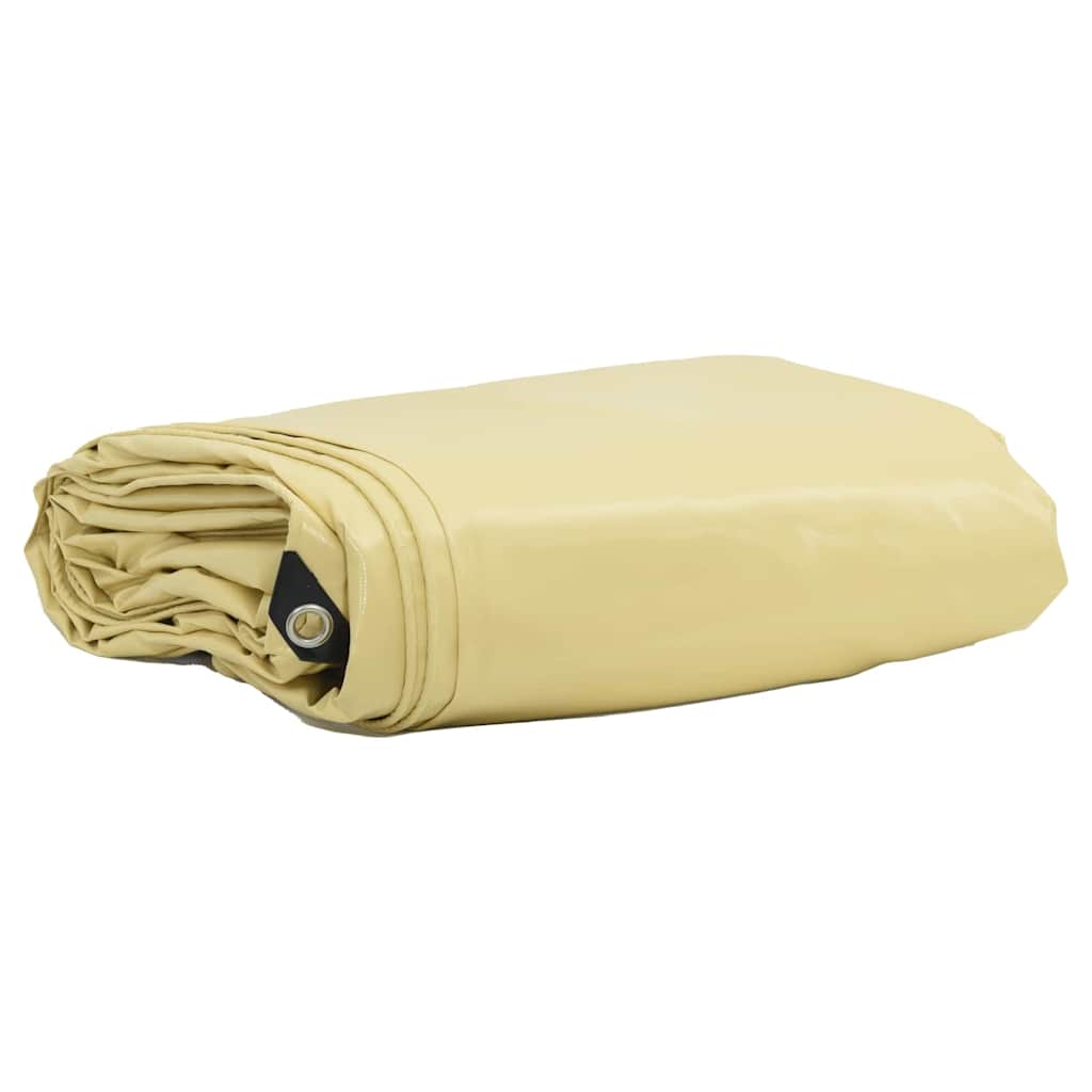 Vidaxl zeil 650g m² beige 1,5 x 20 m canvas met pvc-coating