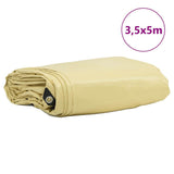 Vidaxl zeil 650g m² beige 3,5 x 5 m canvas met pvc-coating