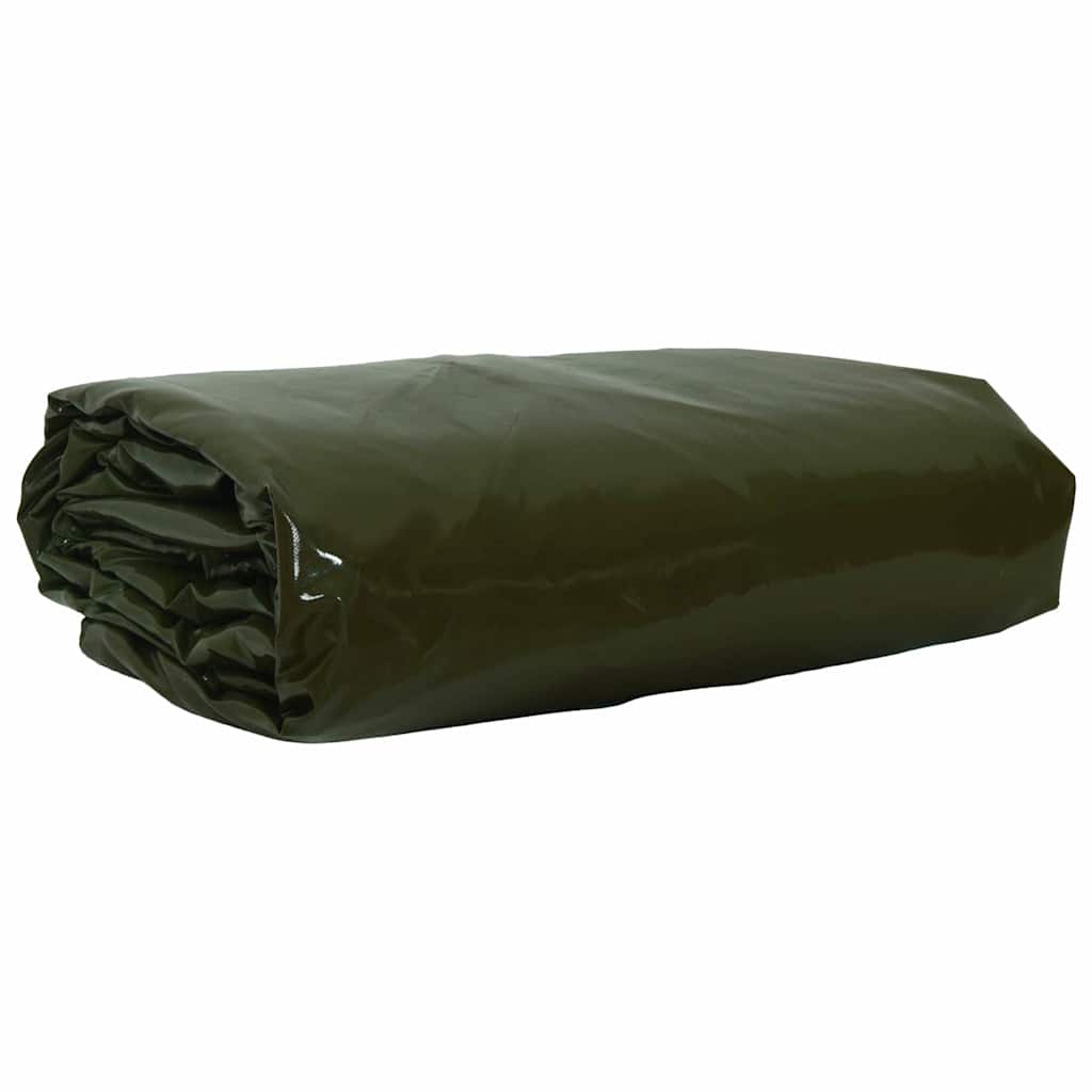 Vidaxl zeil 650g m² olijf groen 3 x 6 m canvas met pvc-coating