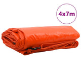 Vidaxl zeil 650g m² oranje 4 x 7 m canvas met pvc-coating