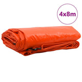 Vidaxl zeil 650g m² oranje 4 x 8 m canvas met pvc-coating