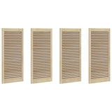 Vidaxl kastdeur 4 pcs naturel 110 x 2 x 49,5 cm massief grenenhout