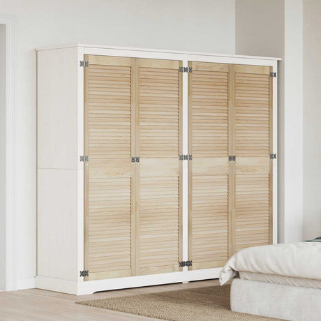Vidaxl kastdeur 4 pcs naturel 170 x 2,1 x 49,5 cm massief grenenhout
