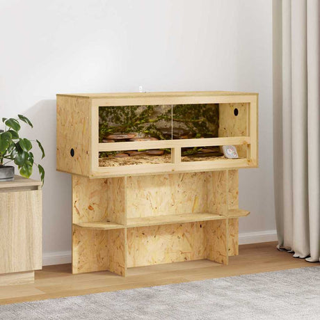 Vidaxl terrariumbasis met plank bruin 100 x 40 x 50 cm osb