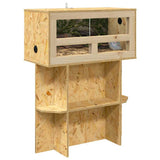 Vidaxl terrariumbasis met plank bruin 60 x 30 x 50 cm osb