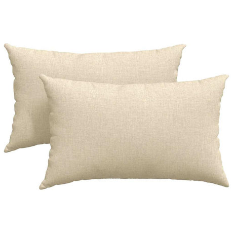 Vidaxl sofa kussens 2 pcs crème 50 x 30 cm stof