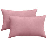 Vidaxl sofa kussens 2 stuks roze 50 x 30 cm cordstof