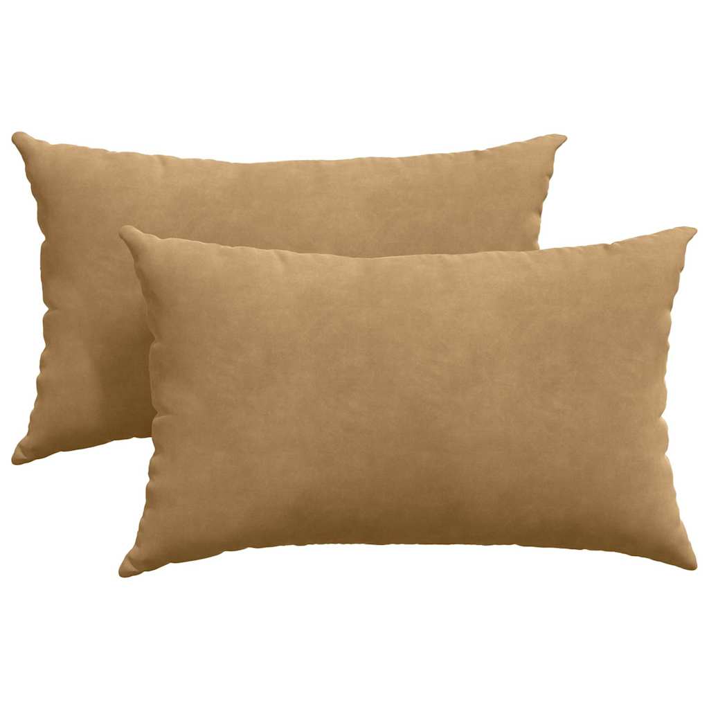 Vidaxl sofa kussens 2 stuks bruin 50 x 30 cm cordstof