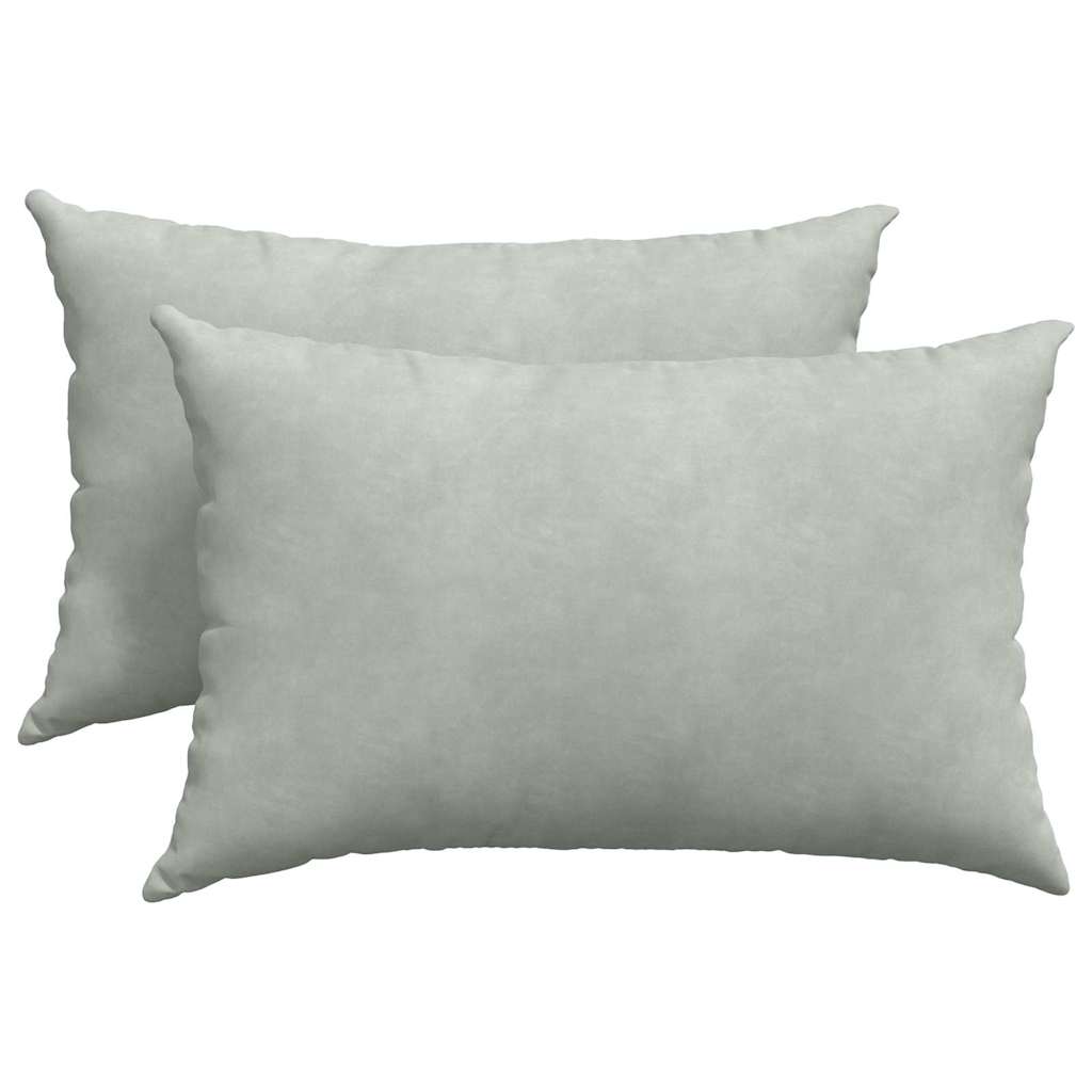 Vidaxl sofa kussens 2 stuks lichtgrijs 60 x 40 cm cordstof