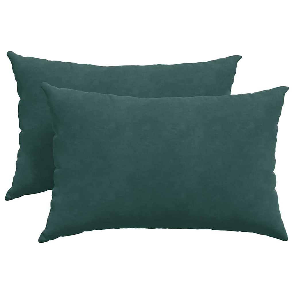 Vidaxl sofa kussens 2 stuks donkergroen 60 x 40 cm cordstof