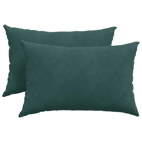 Vidaxl sofa kussens 2 stuks donkergroen 60 x 40 cm cordstof