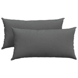 Vidaxl sofa kussens 2 pcs donkergrijs 80 x 40 cm stof