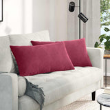 Vidaxl sofa kussens 2 stuks wijnrood 80 x 40 cm cordstof