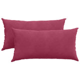 Vidaxl sofa kussens 2 stuks wijnrood 80 x 40 cm cordstof
