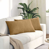 Vidaxl sofa kussens 2 stuks bruin 80 x 40 cm cordstof