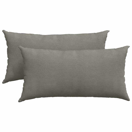 Vidaxl sofa kussens 2 stuks lichtgrijs 80 x 40 cm cordstof